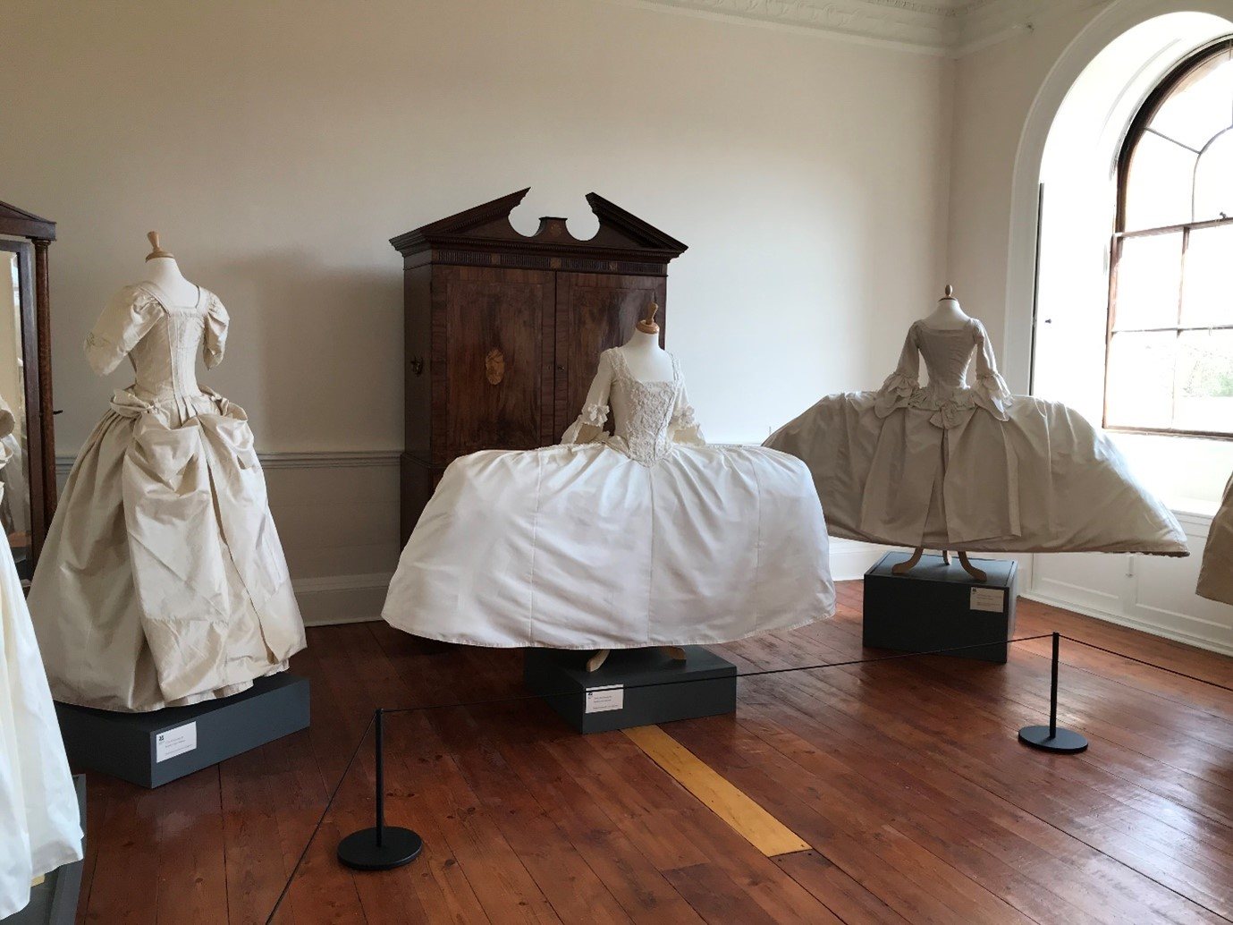 ‘A Dress Fit for A King’ exhibition protected by Absolute Freestanding Barriers at Berrington Hall, Herefordshire, UK.