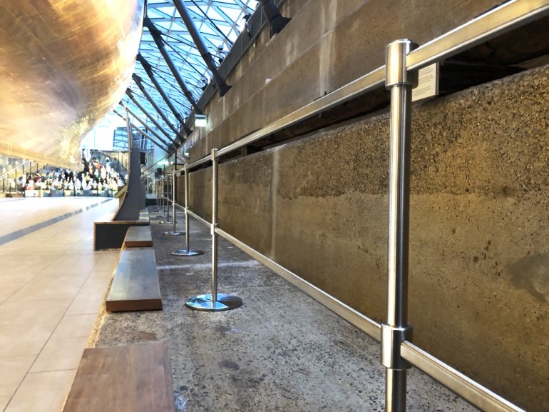 Cutty Sark’s Rock Elm Plank, protected with a custom stanchion system by Absolute.